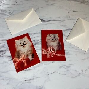 Vintage Hallmark Christmas Cards Persian Kittens‎ Merry Christmas